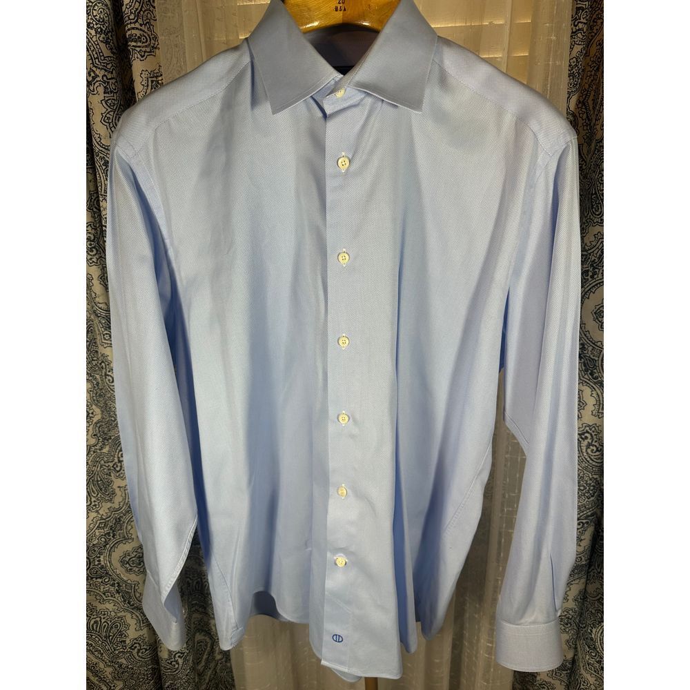 David Donahue Mens 171/2 36/37 Button Down Dress Shirt